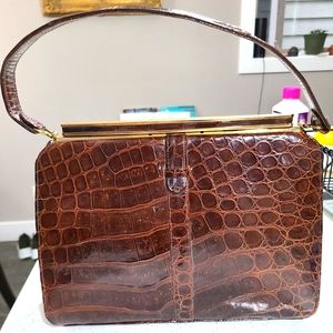 Vintage 1960s alligator purse